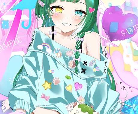可愛い、キャッチーな一枚絵描きます イメージ1