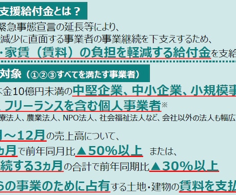 最大600万円！家賃支援給付金★申請サポートします ★直近の支払家賃に基づき算出される給付月額の★半年分★を支給 イメージ2