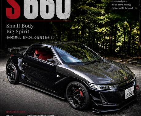 車・バイクの写真から愛車ポスターを制作します イメージ1