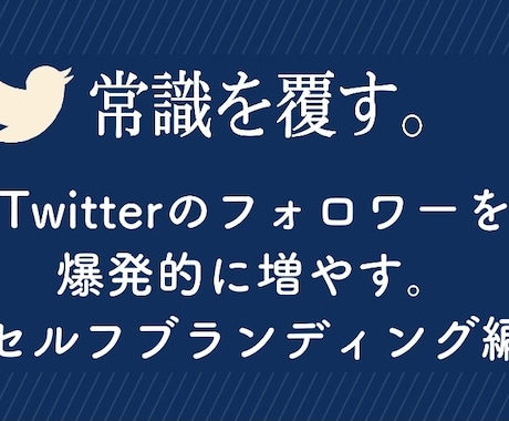 Twitterセルフブランディング1冊で完結します イメージ1