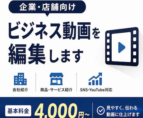企業・店舗向けの動画を丁寧に編集します 商品・サービスの魅力が伝わる動画に仕上げます イメージ1