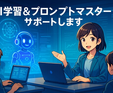 AI学習＆プロンプトサポートし(相談無料)ます AIツールを「使いこなしたい」あなたのオンラインサービスです イメージ1