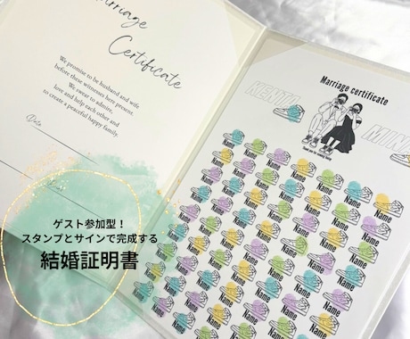 ゲスト参加型♪靴デザインの結婚証明書を作成します 靴やスニーカー好きなお二人にピッタリ♪ イメージ2