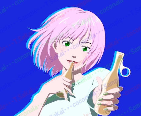 シンプルなアニメ調のSNSアイコン制作します イメージ1