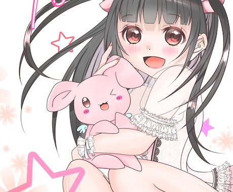 お急ぎ対応あり！アイコンや一枚絵描きます 可愛い女の子に全身全霊で命を吹き込みますよ！！ イメージ1