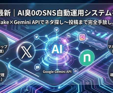 最新｜AI臭0のSNS自動運用システムを構築します 最新GeminiでAI臭を排除！投稿作成から予約まで完全自動 イメージ1