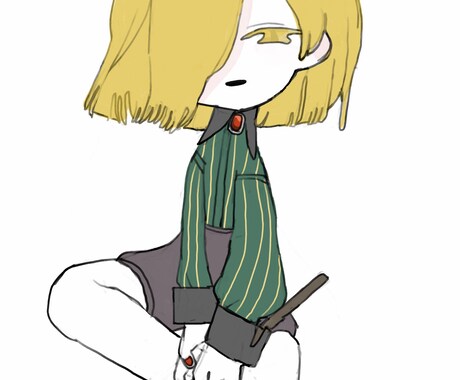 ゆるっとした顔のアイコンを描きます ゆるーい顔の子 描きます 雰囲気おしゃれ イメージ2