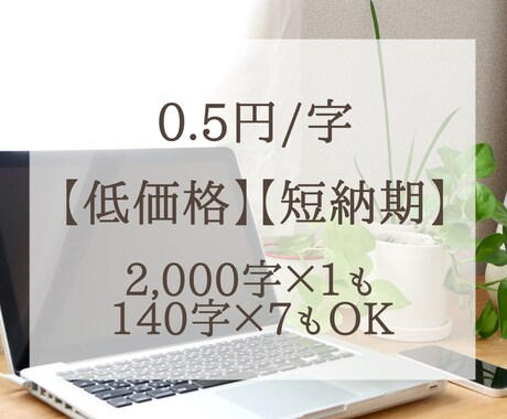とにかく安く！2,000字以内で文章を作成します ブログやSNS、台本にも！ クーポン配信中です♪ イメージ1