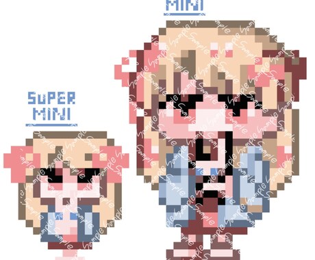 ドットでかわいいミニキャラ描きます 安く早く可愛い！2種のデフォルトレベル選べます！ イメージ2