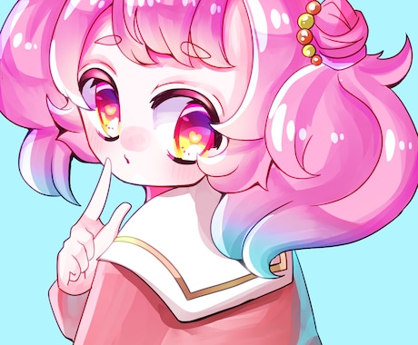 デフォルメ調のかわいいイラストお描きします アイコン、立ち絵、動画用など！様々な用途にお答えします！ イメージ1