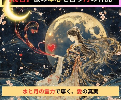 秘占　彼の本心を占う月の神託で行います 水と月の霊力で導く、愛の真実で占います イメージ1