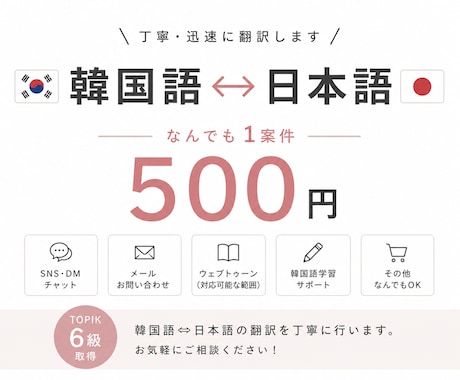 自然で正確な日韓・韓日翻訳をします イメージ1