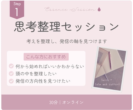 考えすぎて発信できない人の思考を整理します イメージ1