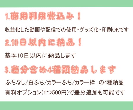 商用込！Vtuberや配信者様向けのロゴ制作します 10日で納品！差分含め4種付き/個性を活かしたデザインします イメージ2