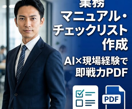 現場創業経験×AI｜実務即戦力マニュアル作成します 机上の空論じゃない。現場で本当に使えるPDFを高速作成します イメージ2