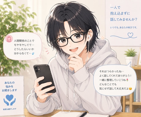 ゆっくりおはなし聞きます とにかくいますぐ愚痴りたい！そんな時話せる相手がここにいます イメージ1