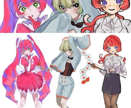魅力的なキャラクター立ち絵を描きます TRPGやゲームに最適！デザインからのご依頼も引き受けます！ イメージ1
