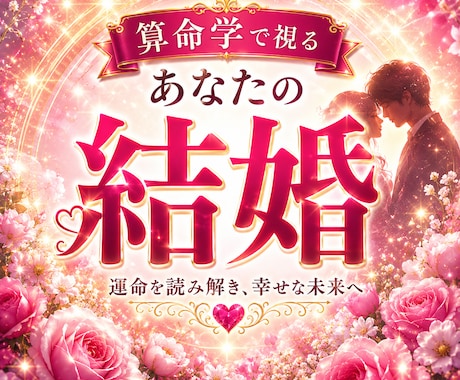 結婚の時期・相性・結婚後の運気まで丁寧に視ます いつ結婚できる?彼との相性は?算命学があなたの命式から視ます イメージ1