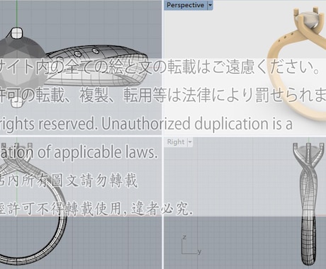 ジュエリーの3Dデータや完成品までを作ります あなたが思ったイメージのジュエリーを3dデータで実現します。 イメージ1