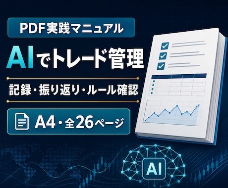 AIを活用したトレード管理法をPDFで解説します 感情に流されにくいトレード管理を実践形式で学べます イメージ1