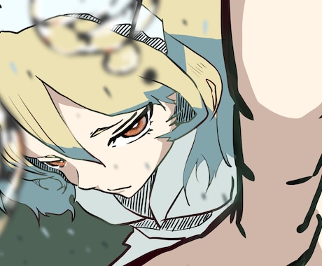 目を引く一枚絵描きます 歌みた等で使えるパースの効いたイラストをご提案！ イメージ1