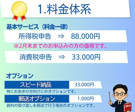 確定申告（2月受付分）｜申告書の作成と提出をします ｜税理士による対応｜電子申告｜確定申告書の作成と申告の代行 イメージ2
