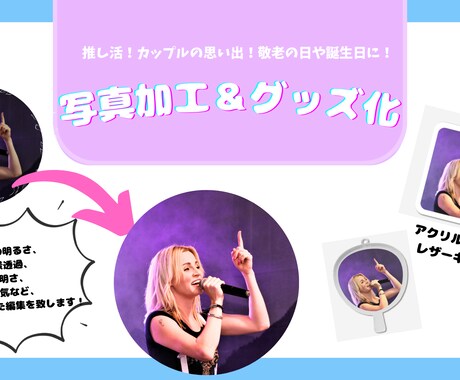 写真編集&グッズ製作をします 記念日にグッズを製作しませんか？写真編集のみのご依頼もOK イメージ1