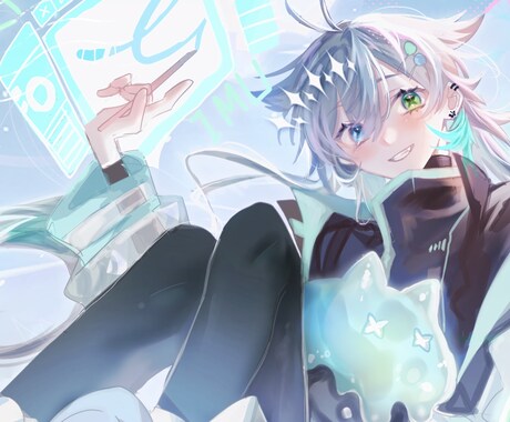 立ち絵、1枚絵などなんでもイラスト描きます キラキラ透明感のある厚塗り風が好きな方に！ イメージ2