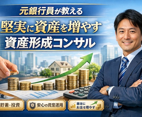 堅実にFIREするための資産形成コンサルします 元銀行員が教える｜堅実に資産を増やす資産形成コンサル イメージ1