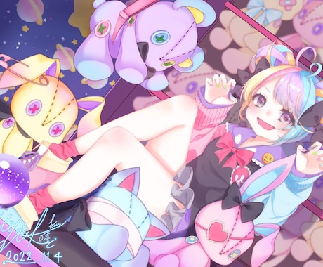 可愛いイラストお描きします 世界に1枚だけあなたの為に最高の１枚をご提供します。 イメージ2