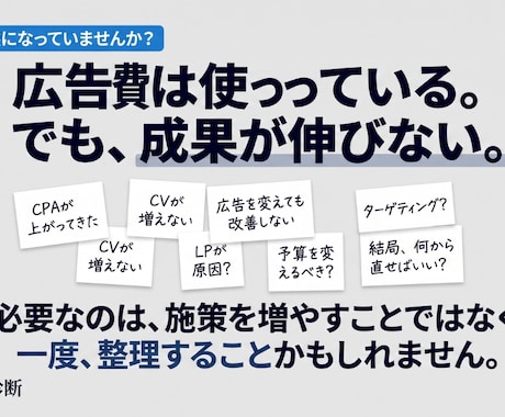 Meta広告の改善ポイントを診断します 何を改善すべきか、優先順位まで整理します イメージ2