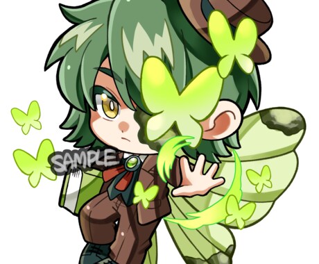 可愛い系のミニキャラを描きます SNSアイコンにも利用できる2頭身のミニキャラを作成します イメージ2