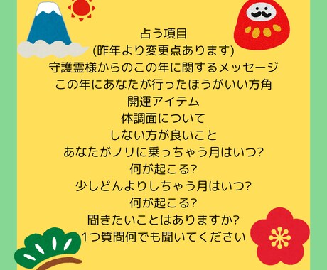 2025年を霊視で8項目ボリューム鑑定します 霊視と各種カードを使い運勢や何が起きそうかなどを見ます イメージ2