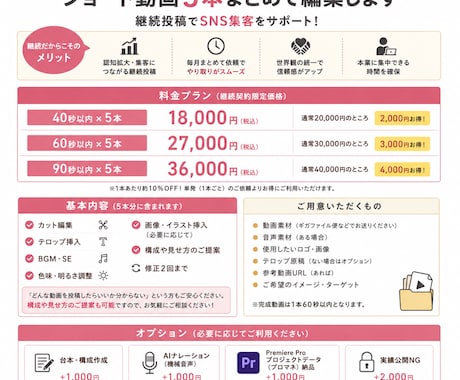 ショート動画5本まとめて編集します 月5本でSNS運用をサポート！ イメージ2