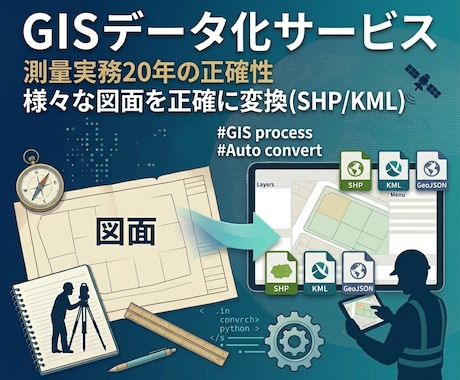 実務20年が図面を正確にGISデータ化します イメージ1