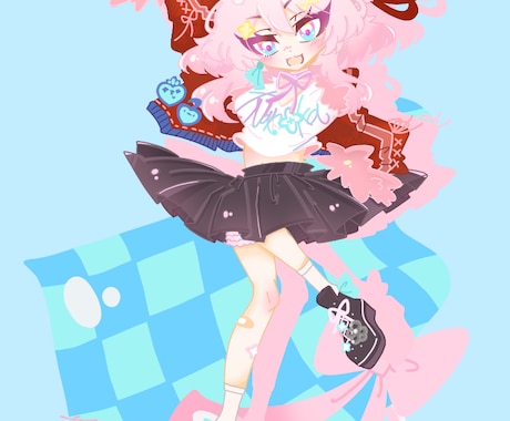 かわいく魅力的に仕上げる等身イラスト描きます イラストに関わるすべてのオプション込みでの等身イラストです イメージ2