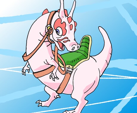 空想の生物を描きます 妖精や恐竜などに乗ったキャラクターも描きます イメージ2