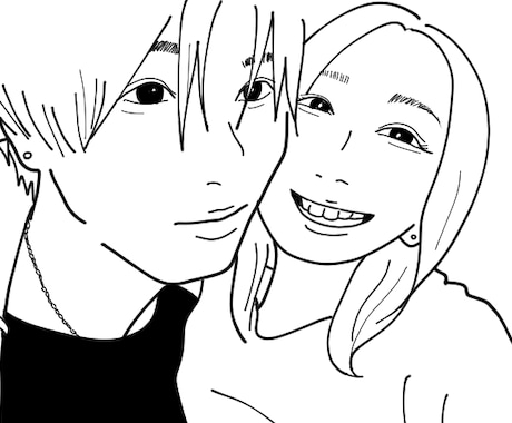 ツーショットイラスト描きます SNSのアイコン等に使えるおしゃれなイラストを描きます！ イメージ2