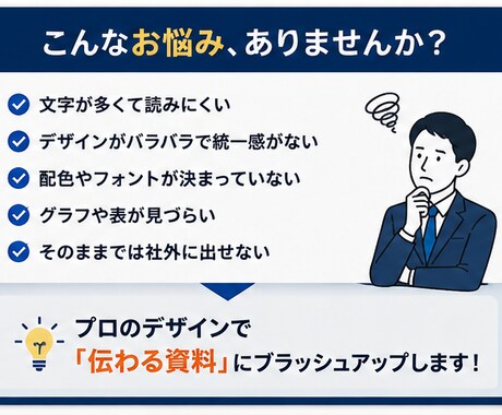 既存のPowerPoint資料を見やすく整えます ごちゃついたパワポを、伝わる・見やすい資料にブラッシュアップ イメージ2