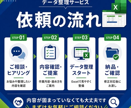 プロがバラバラのデータをExcelで整理します 見づらい一覧や情報を見やすく整えます イメージ2