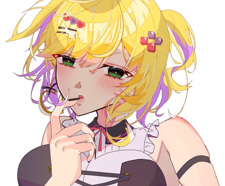 女の子キャラ限定のSNSアイコン描きます バストアップサイズのあざとかわいい女の子イラストの作成 イメージ1