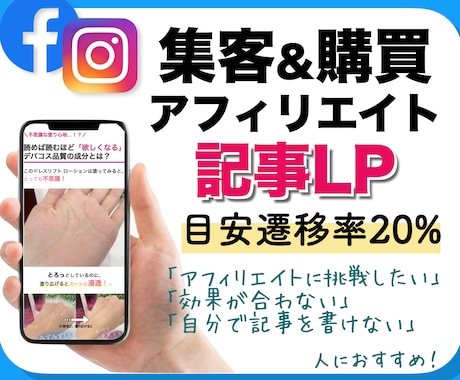 現役ライターがFB・IG用の記事型LPを執筆します 現役運用者だから分かる"今"売れる記事LP イメージ1