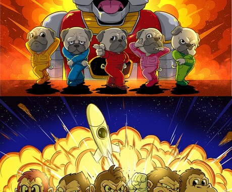 ポップな動物イラストお描きします 可愛い存在感を放ちます！！アイコンなどにも イメージ2