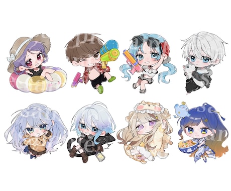 もっと選べる等身！ゆるかわSDイラストを描きます イメージ1