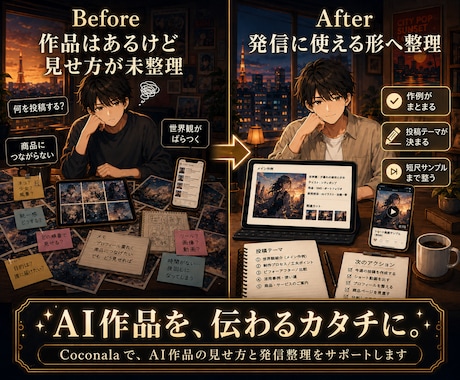 AI作品の見せ方と発信導線を整理します イメージ1