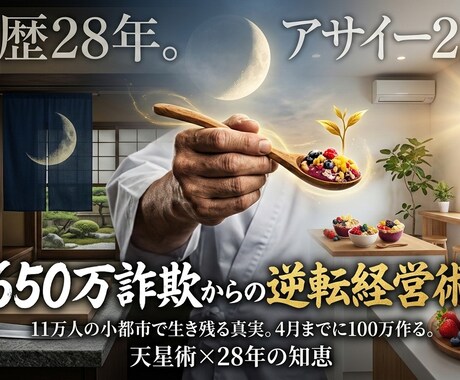 3店舗営む店主が650万詐欺からの逆転経営術ます 11万人の街で650万詐欺からの「逆転経営術」 イメージ1