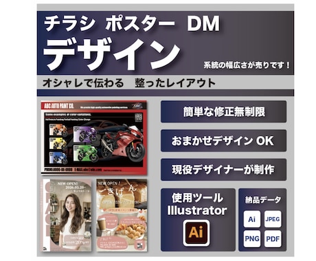 チラシ、ポスターのデザイン制作を行います イメージ1