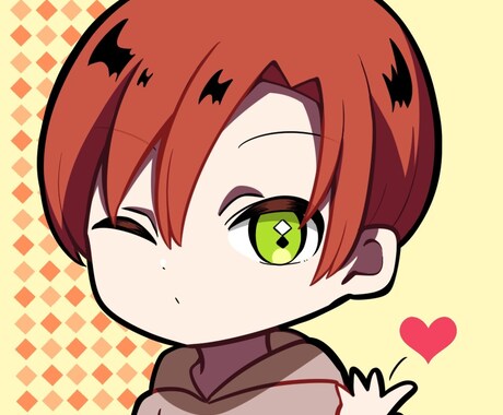 アイコン用デフォルメキャラ描きます デフォルキャラクターメイラスト、描きます イメージ2
