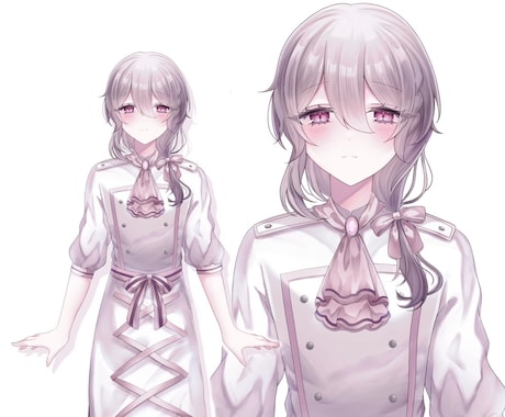 透明感のある一枚絵や立ち絵を制作します 歌ってみたサムネ、アイコン、グッズ用等お気軽にご相談下さい！ イメージ1