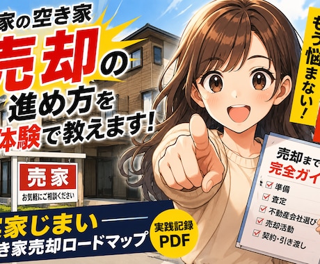 実家の空き家売却を失敗しない進め方を教えます 家族4人で進めた空き家売却の実体験をPDFにまとめました イメージ1